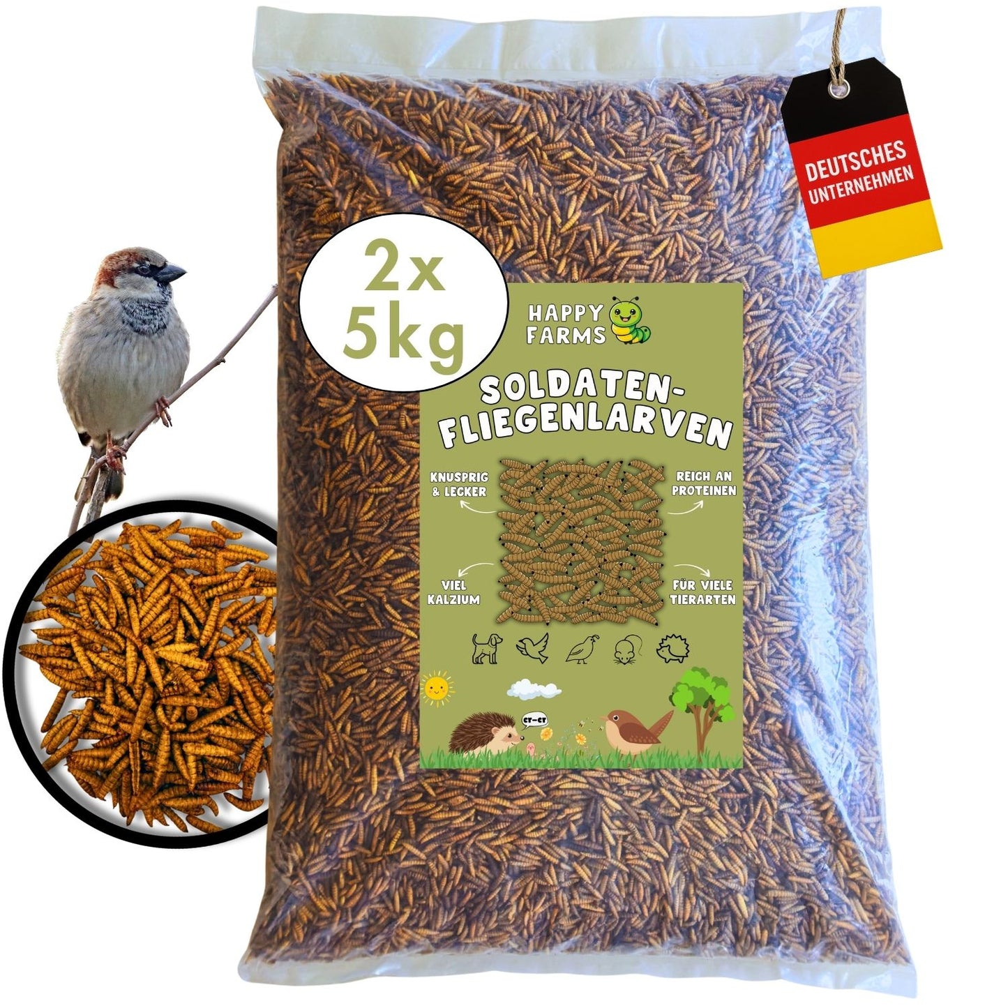Soldatenfliegenlarven getrocknet