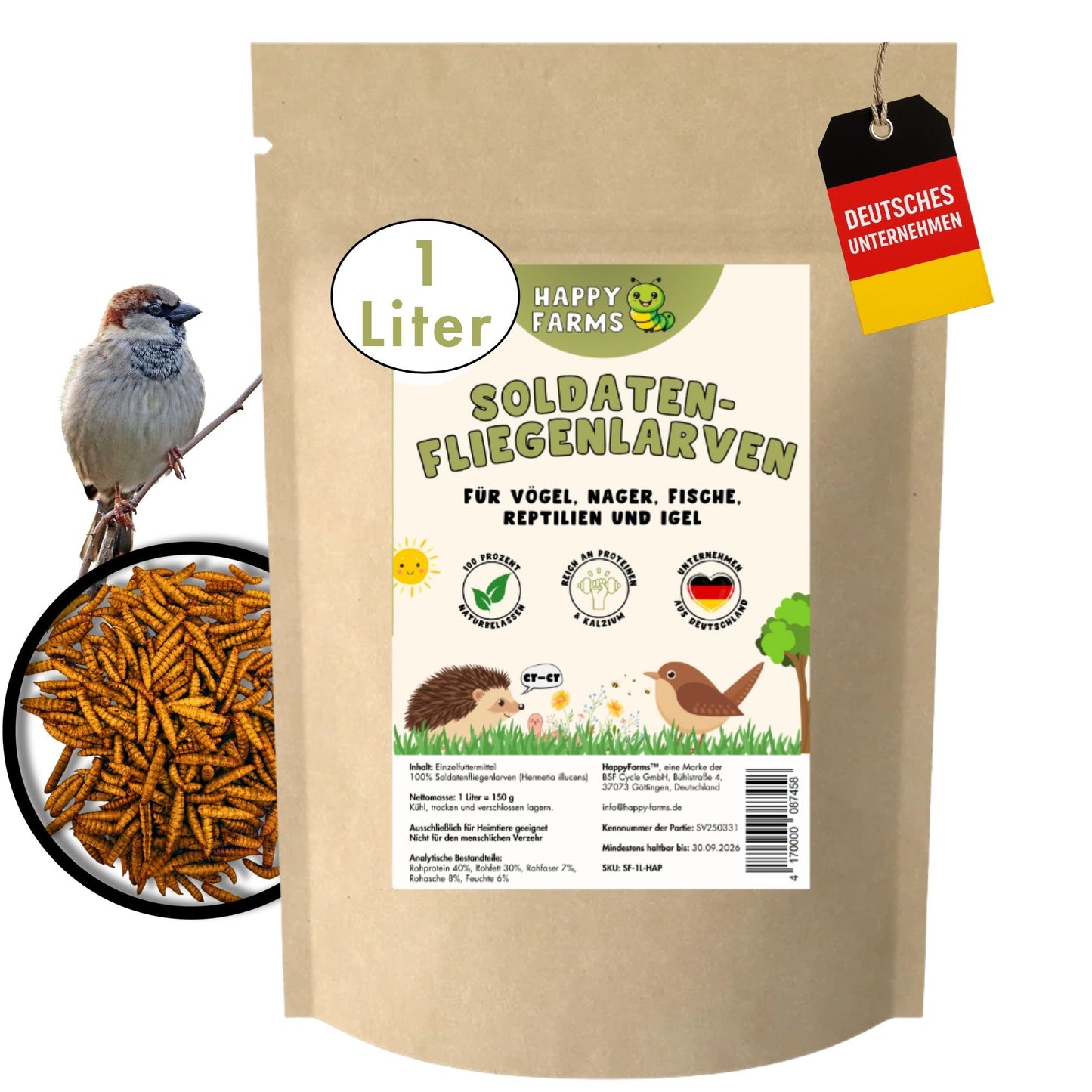 Soldatenfliegenlarven getrocknet