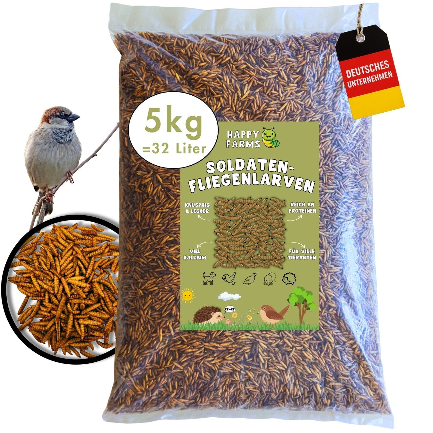 Soldatenfliegenlarven getrocknet