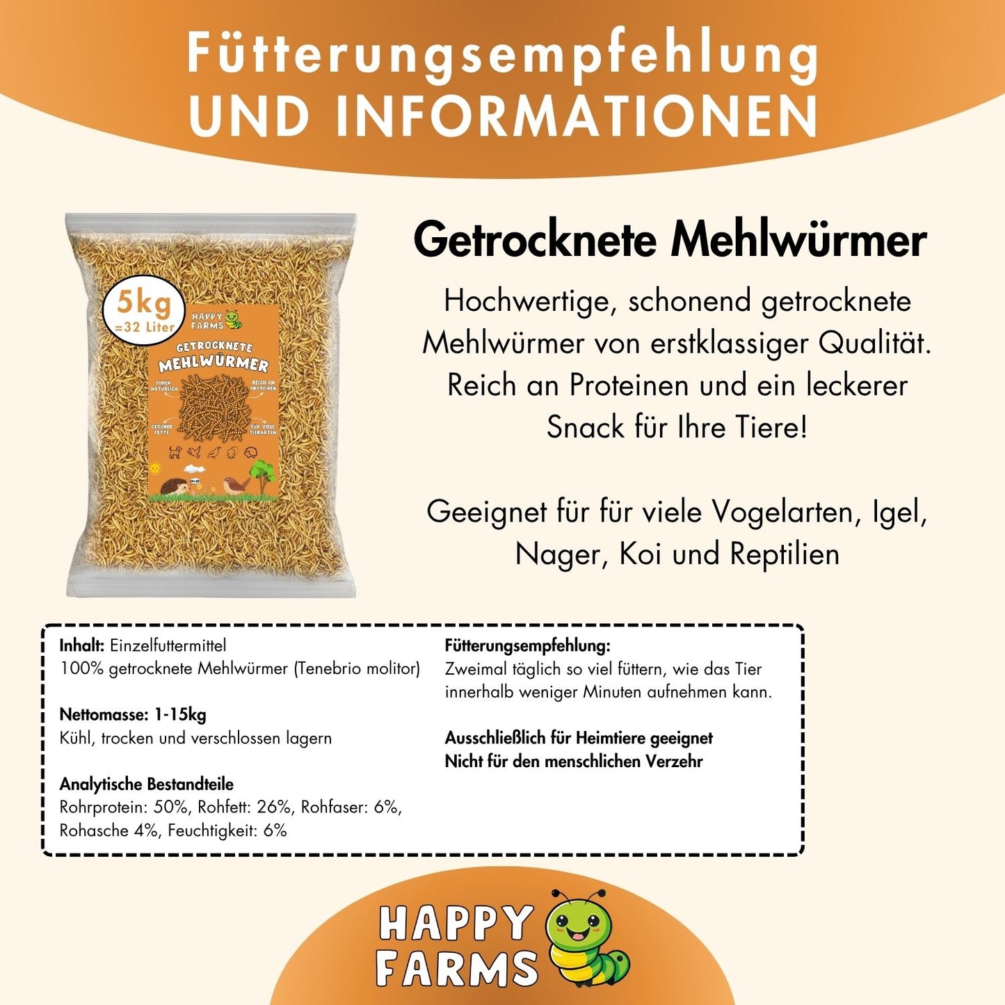 Mehlwürmer getrocknet
