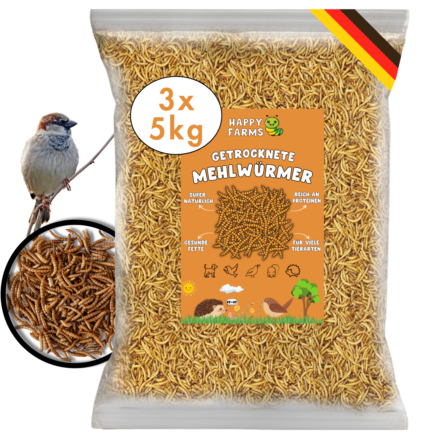 Mehlwürmer getrocknet